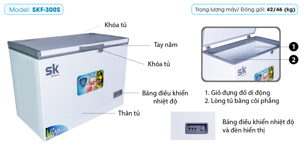 Tủ đông Sumikura 300 lít SKF-300S Tủ đông Sumikura 300 lít SKF-300S