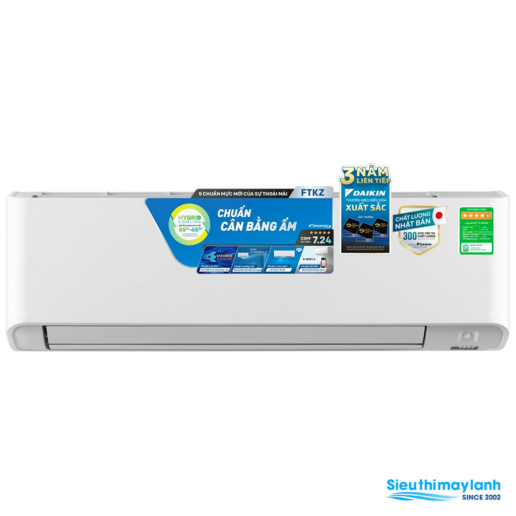 Máy lạnh treo tường Daikin FTKZ25VVMV (1.0 HP - 1.0 Ngựa) Inverter