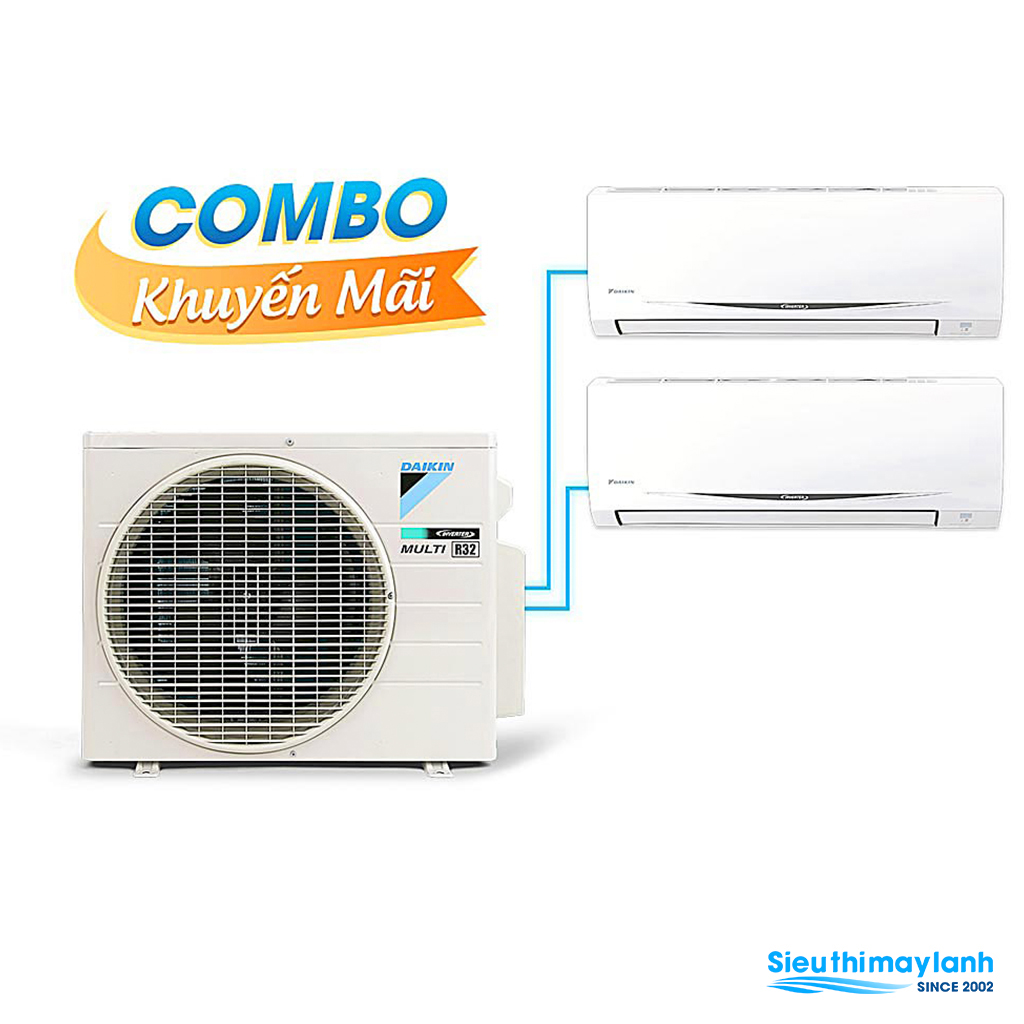 (Combo khuyến mãi) Hệ thống máy lạnh Daikin Multi S Inverter 3.0 HP (3 Ngựa) - MKC70SVMV-CTKC35RVMV+CTKC50SVMV (Combo khuyến mãi) Hệ thống máy lạnh Daikin Multi S Inverter 3.0 HP (3 Ngựa) - MKC70SVMV-CTKC35RVMV+CTKC50SVMV